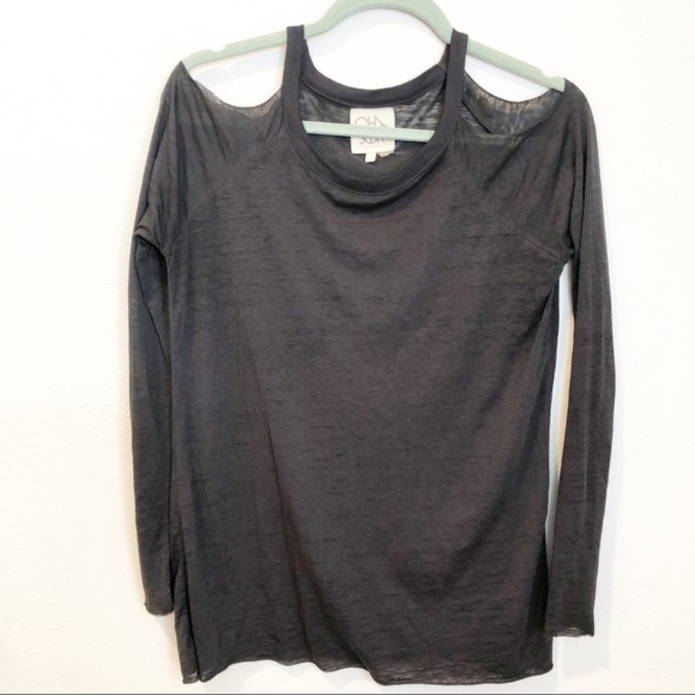 Chaser‎ Cold Shoulder Long Sleeve Tee